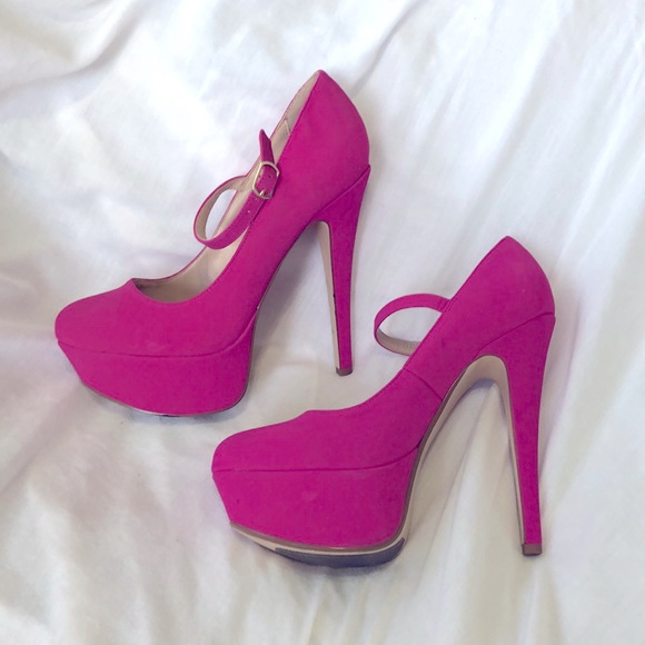 Anne Michelle Shoes - Anne Michelle PINK MARY JANE STILETTOS 7.5